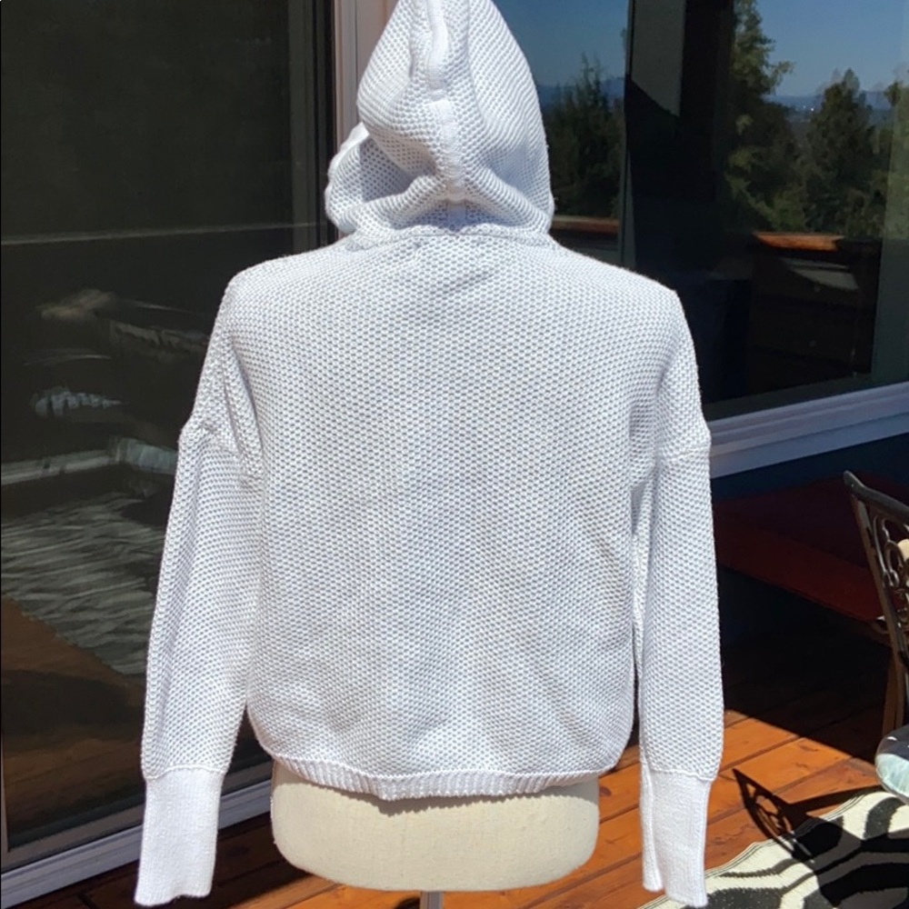 SOLD RACHEL ZOE Soft Cotton Chunky Knit Sweater with Hood Hoodie Hoody Warm Cozy - Picture 15 of 16